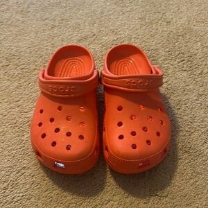 Coral color crocs